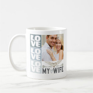 Love My Wife Heart Photo Coffee Mug