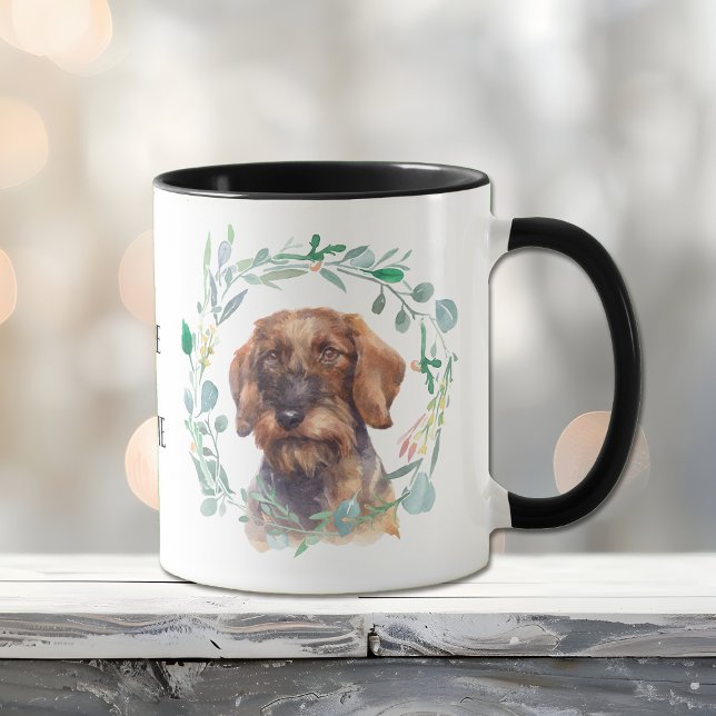 Love My Wire Haired Doxie Wreath Mug (Creator Uploaded)