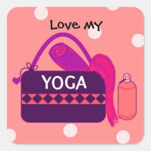 Love my Yoga Square Sticker
