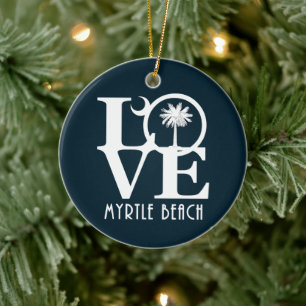 LOVE Myrtle Beach South Carolina Ceramic Ornament