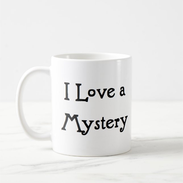 love mysteries coffee mug (Left)