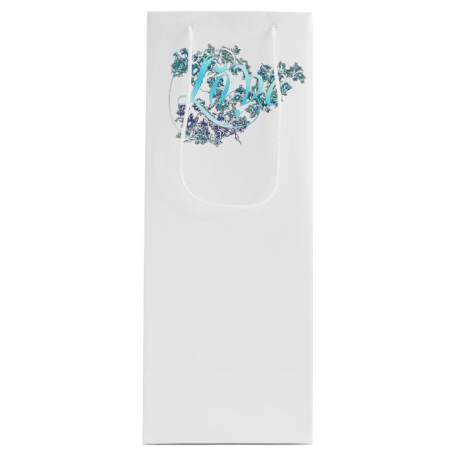Love n Flowers Wine Gift Bag (Front)