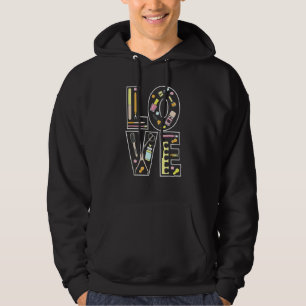 Love Nail Tech Manicurist Artist Woman Polished Te Hoodie
