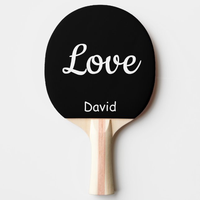 Love Name Personalised Ping Pong Paddle (Front)