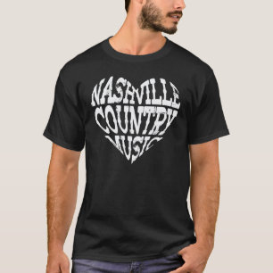 Love Nashville Tennessee Country Music Guitar Play T-Shirt