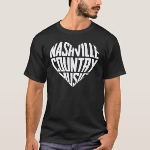 Love Nashville Tennessee Country Music Guitar Play T-Shirt
