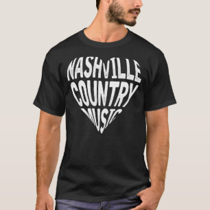 Love Nashville Tennessee Country Music Guitar Play T-Shirt