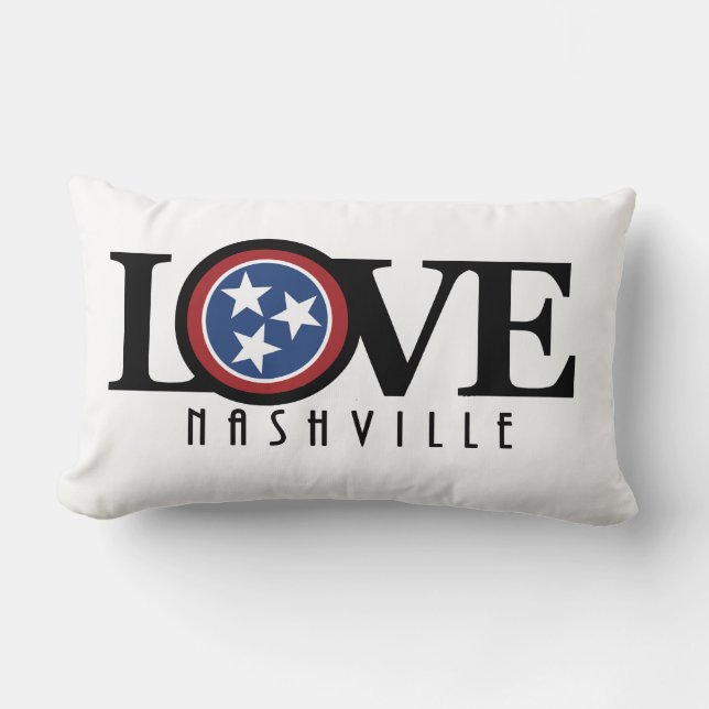 LOVE Nashville Tennessee Lumbar Cushion (Front)
