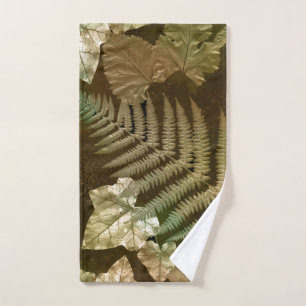Love Nature Ferny Leaf Print  Hand Towel