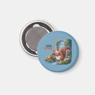 Love Nature Funny Squirrel Magnet