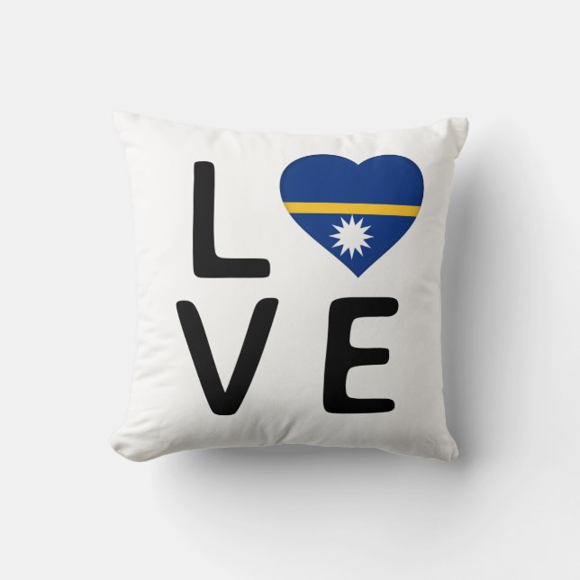 Love - Nauru Flag Cushion (Front)