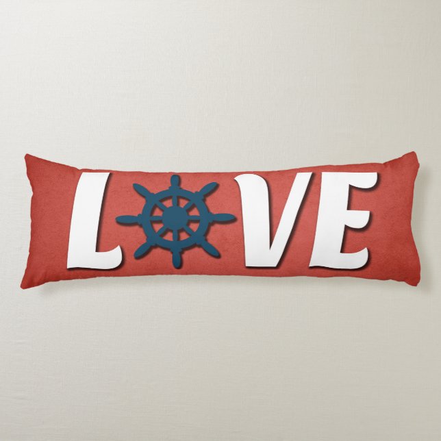 Love nautical design body cushion (Front)