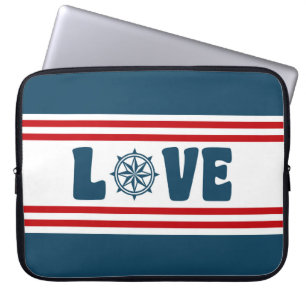 Love nautical design laptop sleeve