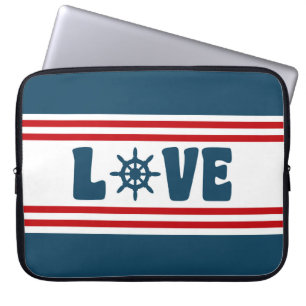 Love nautical design laptop sleeve