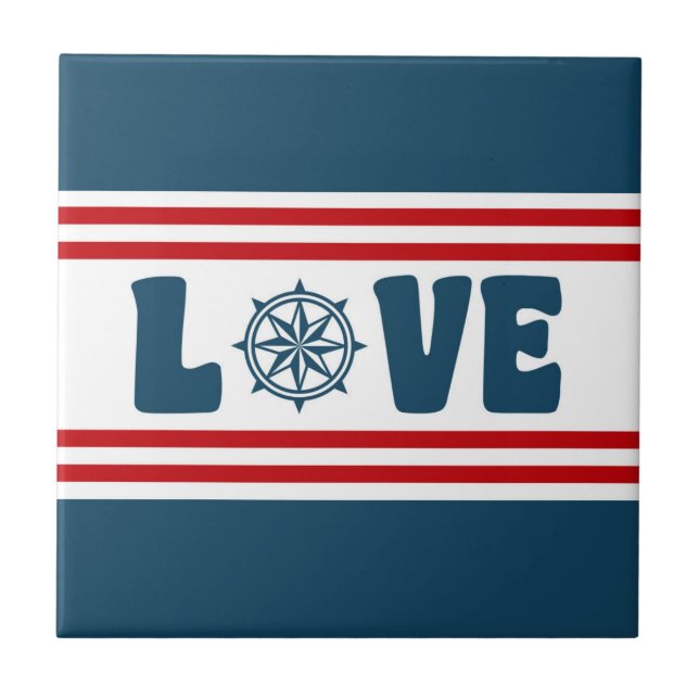 Love nautical design tile (Front)