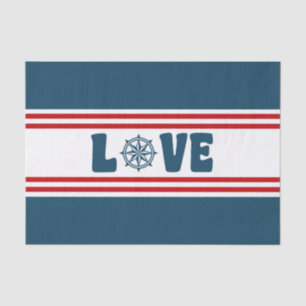 Love nautical design tissue paper