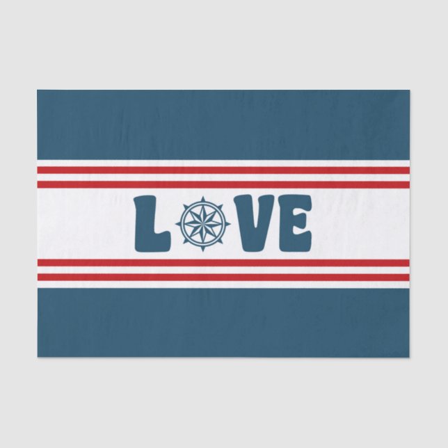 Love nautical design tissue paper (Front)