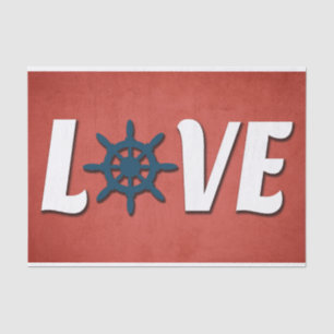 Love nautical design tissue paper