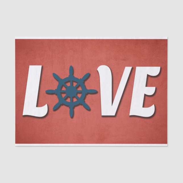Love nautical design tissue paper (Front)