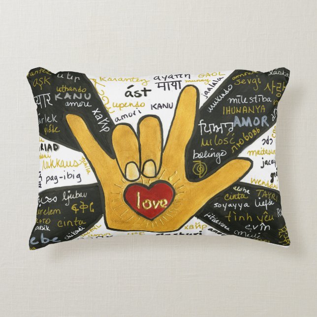 Love Needs No Translation Decorative Cushion (Front)