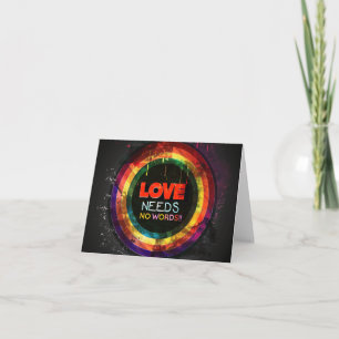 Love Needs No Words Digital Art Holiday Card