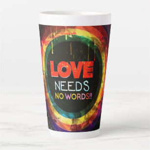 Love Needs No Words Digital Art Latte Mug