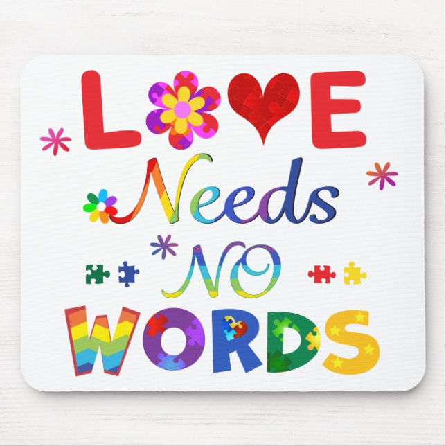 Love Needs No Words Mouse Pad (Front)