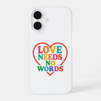 Love Needs No Words | Nonverbal Child Awareness iPhone 16 Case