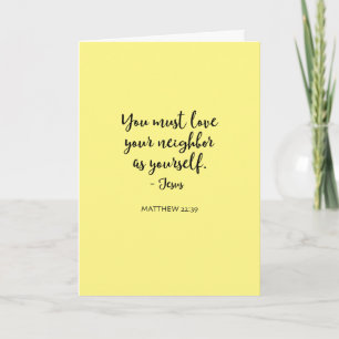 Love Neighbour Blank Greeting Card