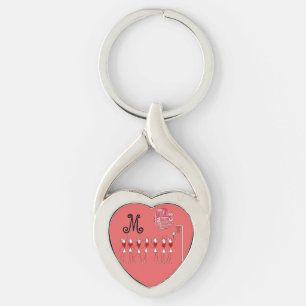 Love Netball Positions Design Key Ring