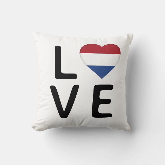 Love - Netherlands Flag Cushion (Front)
