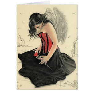 Love Never Dies Mourning Angel Card