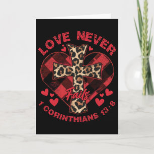 Love Never Fails 1 Corinthians 138 Bible Verse Chr Card