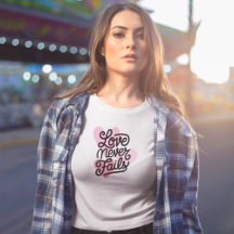 Love Never Fails Christian valentine  hearts