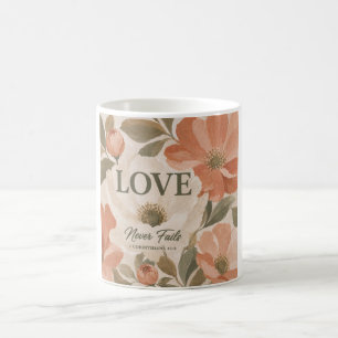 LOVE NEVER FAILS Christian Wedding Gift Coffee Mug