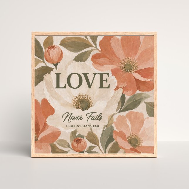 LOVE NEVER FAILS | Christian Wedding Gift Poster (Creator Uploaded)