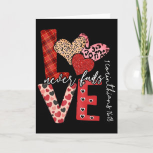 Love Never Fails, Christian Women Valentine's Day Card