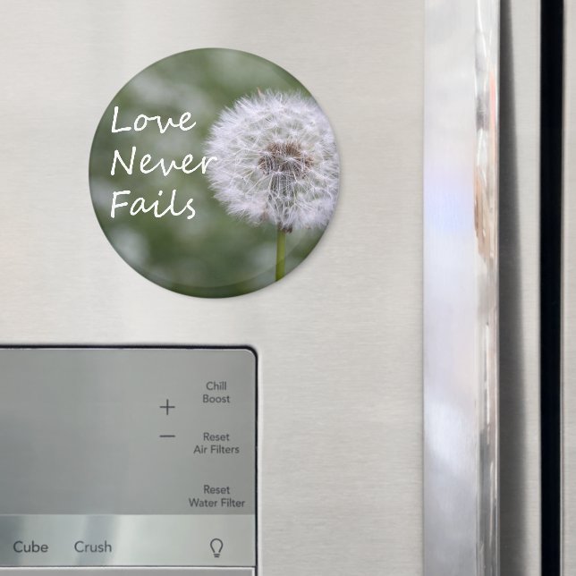 Love Never Fails Dandelion1 Corinthians 13 Magnet (In Situ (Fridge))