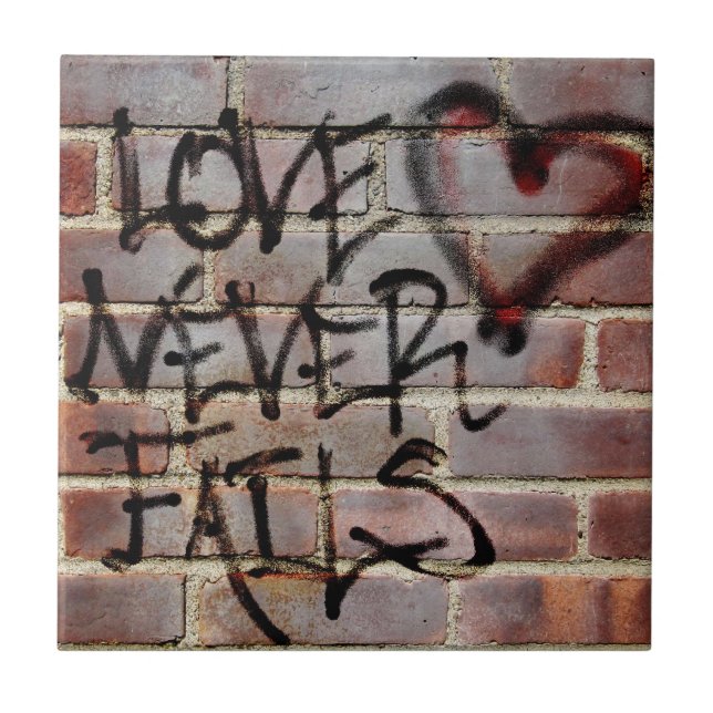 Love Never Fails Graffiti Tile (Front)