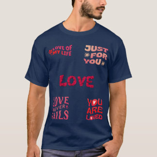 Love never fails Love typography boy T-Shirt