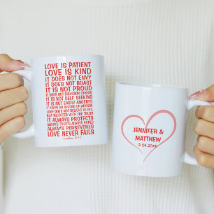 Love Never Fails Personalised Coffee Mug