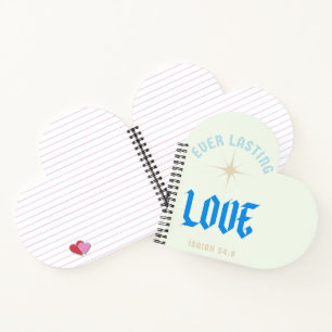 Love Never Fails, Wedding, Marriage, Graphic Art Notebook