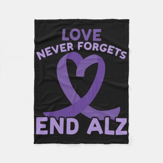 Love Never Forgets End Heimer Heimerheimer Awarene Fleece Blanket (Front)