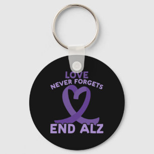 Love Never Forgets End Heimer Heimerheimer Awarene Key Ring