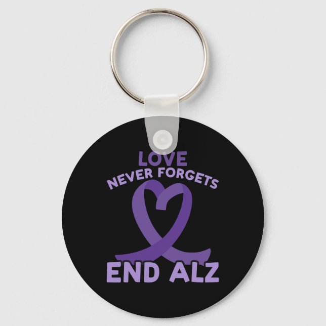 Love Never Forgets End Heimer Heimerheimer Awarene Key Ring (Front)