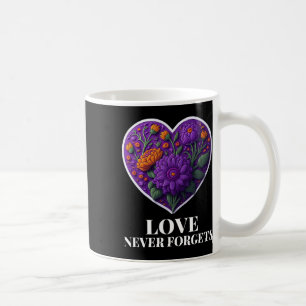 Love Never Forgets Heart Flower Heimerheimer's Awa Coffee Mug