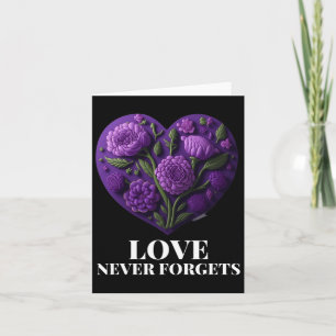 Love Never Forgets Heart Flower Woman Heimerheimer Card
