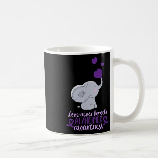 Love Never Forgets Heimerheimer Awareness End Heim Coffee Mug (Right)