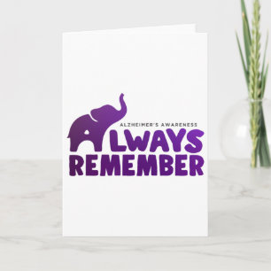 Love Never Forgets Heimerheimer Elephant Card