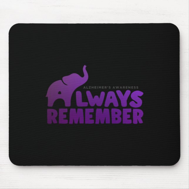 Love Never Forgets Heimerheimer Elephant  Mouse Pad (Front)